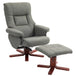 Microfibre Faux Leather Recliner Chair 79cm Wide With Footstool - Velmora