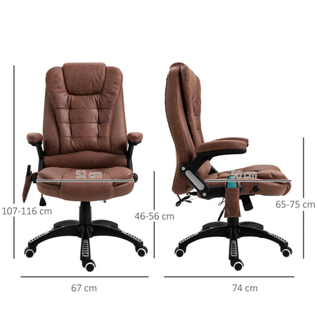 Microfibre Home And Office Chair 67cm Wide With Armrest - Velmora