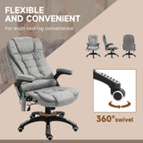 Microfibre Home And Office Chair 67cm Wide With Armrest - Velmora