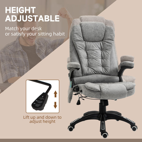 Microfibre Home And Office Chair 67cm Wide With Armrest - Velmora