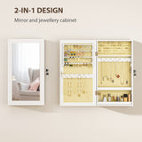 Mirrored Jewellery Storage Cabinet 36.5cm Wide Wall Mounted - Velmora