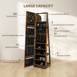 Mirrored Jewellery Storage Cabinet 38cm Wide - Velmora