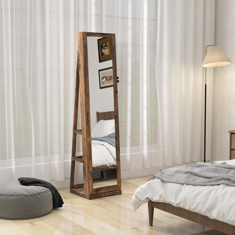 Mirrored Jewellery Storage Cabinet 38cm Wide - Velmora