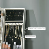 Mirrored Jewellery Storage Cabinet 46cm Wide - Velmora