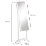 Mirrored Jewellery Storage Cabinet 46cm Wide - Velmora
