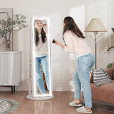Mirrored Jewellery Storage Cabinet 55cm Wide With LED Lights - Velmora