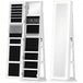 Mirrored Jewellery Storage Cabinet 55cm Wide With LED Lights - Velmora
