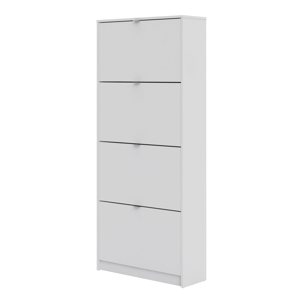 Mirrored Shoe Storage Cabinet With 4 Flip Down Doors And 2 Layers - Seabrook