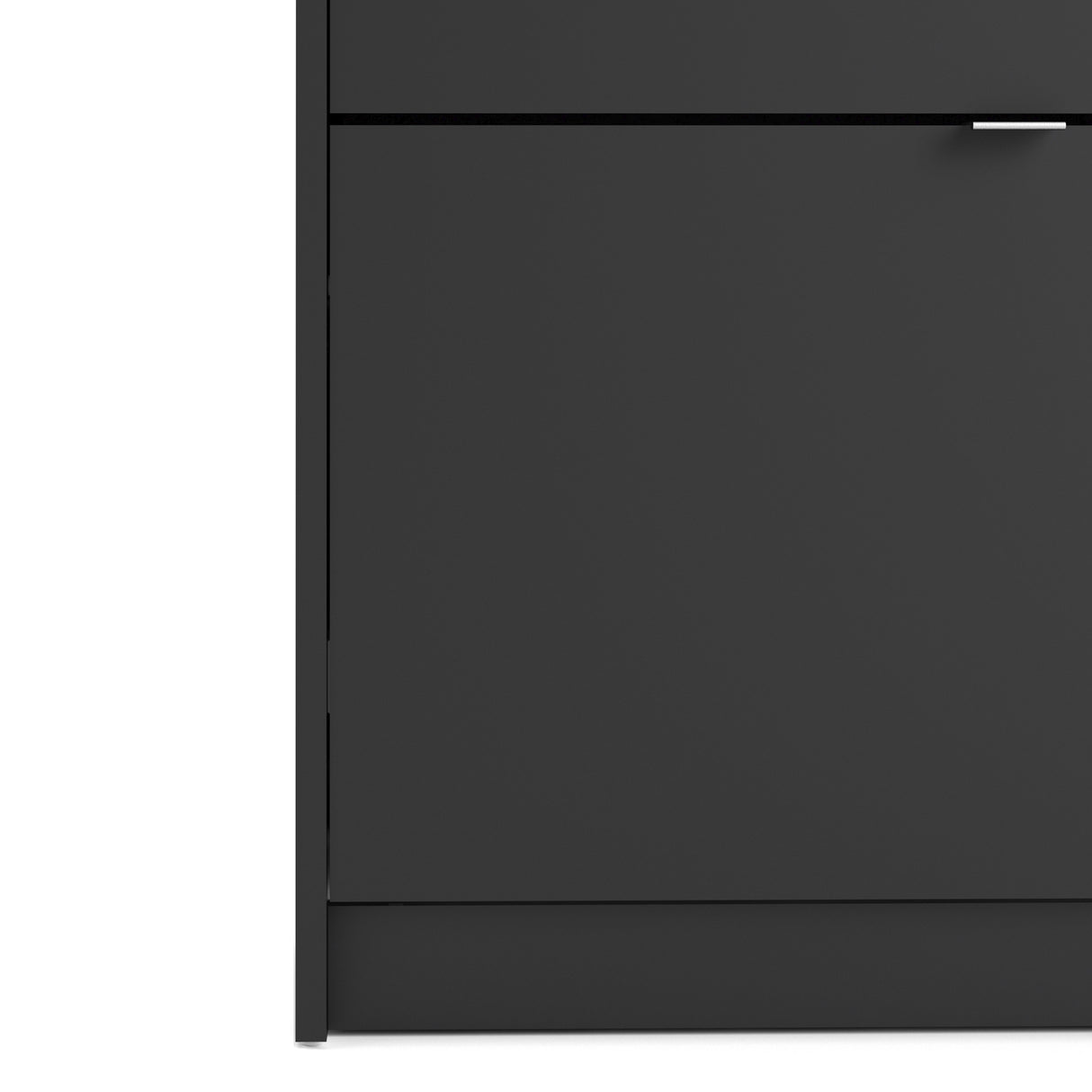 Mirrored Shoe Storage Cabinet With 4 Flip Down Doors And 2 Layers - Seabrook