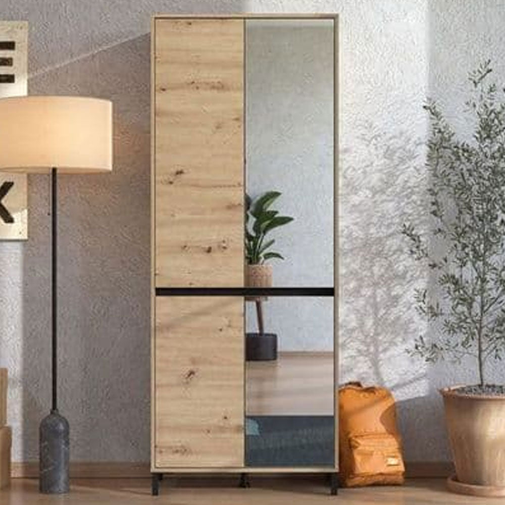 Mirrored Shoe Storage Cabinet Tall With 4 Doors - Toshiba
