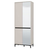 Mirrored Shoe Storage Cabinet Tall With 4 Doors - Toshiba
