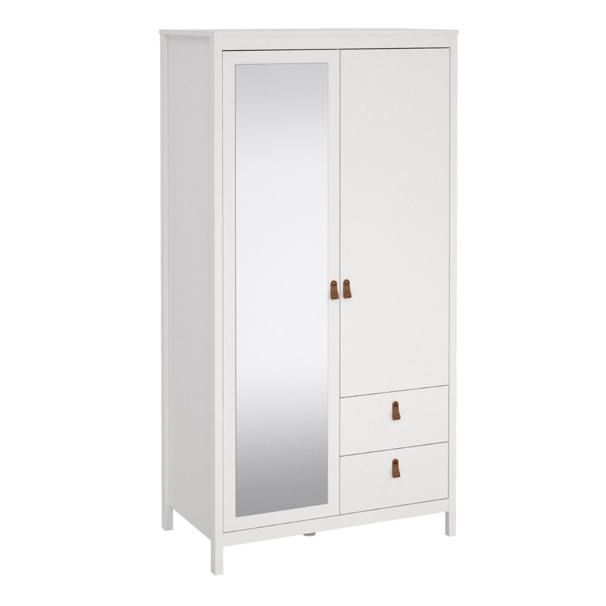 Mirrored Wardrobe With 2 Doors And 2 Drawers - Barcelona