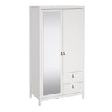 Mirrored Wardrobe With 2 Doors And 2 Drawers - Barcelona