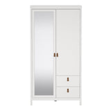 Mirrored Wardrobe With 2 Doors And 2 Drawers - Barcelona