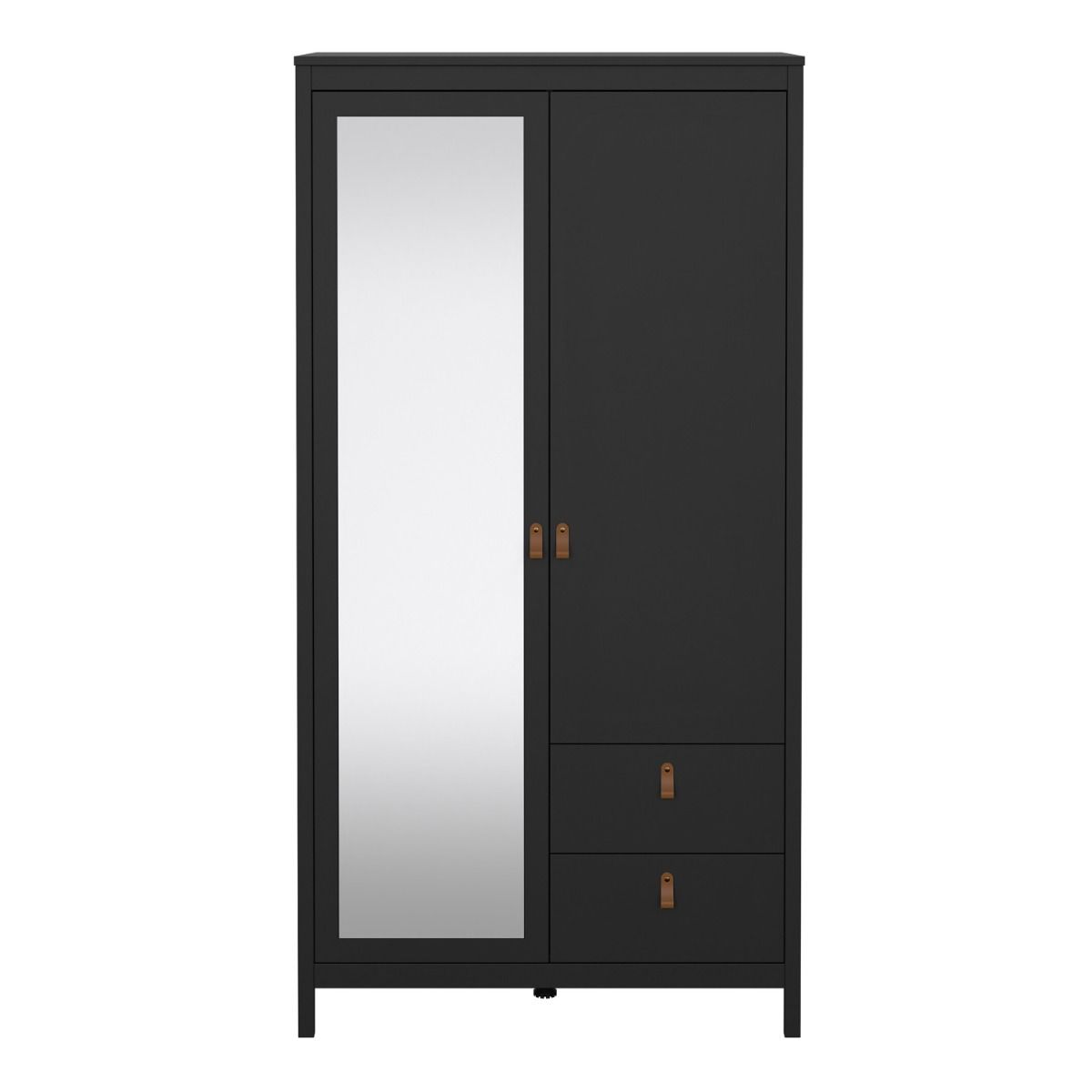Mirrored Wardrobe With 2 Doors And 2 Drawers - Barcelona