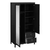 Mirrored Wardrobe With 2 Doors And 2 Drawers - Barcelona