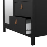 Mirrored Wardrobe With 2 Doors And 2 Drawers - Barcelona