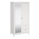 Mirrored Wardrobe With 2 Doors And 2 Drawers - Madrid