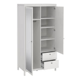 Mirrored Wardrobe With 2 Doors And 2 Drawers - Madrid