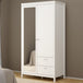Mirrored Wardrobe With 2 Doors And 2 Drawers - Madrid