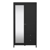Mirrored Wardrobe With 2 Doors And 2 Drawers - Madrid