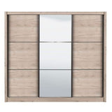 Mirrored Wardrobe 245cm Wide With 3 Sliding Doors - Navasota