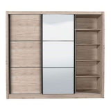 Mirrored Wardrobe 245cm Wide With 3 Sliding Doors - Navasota
