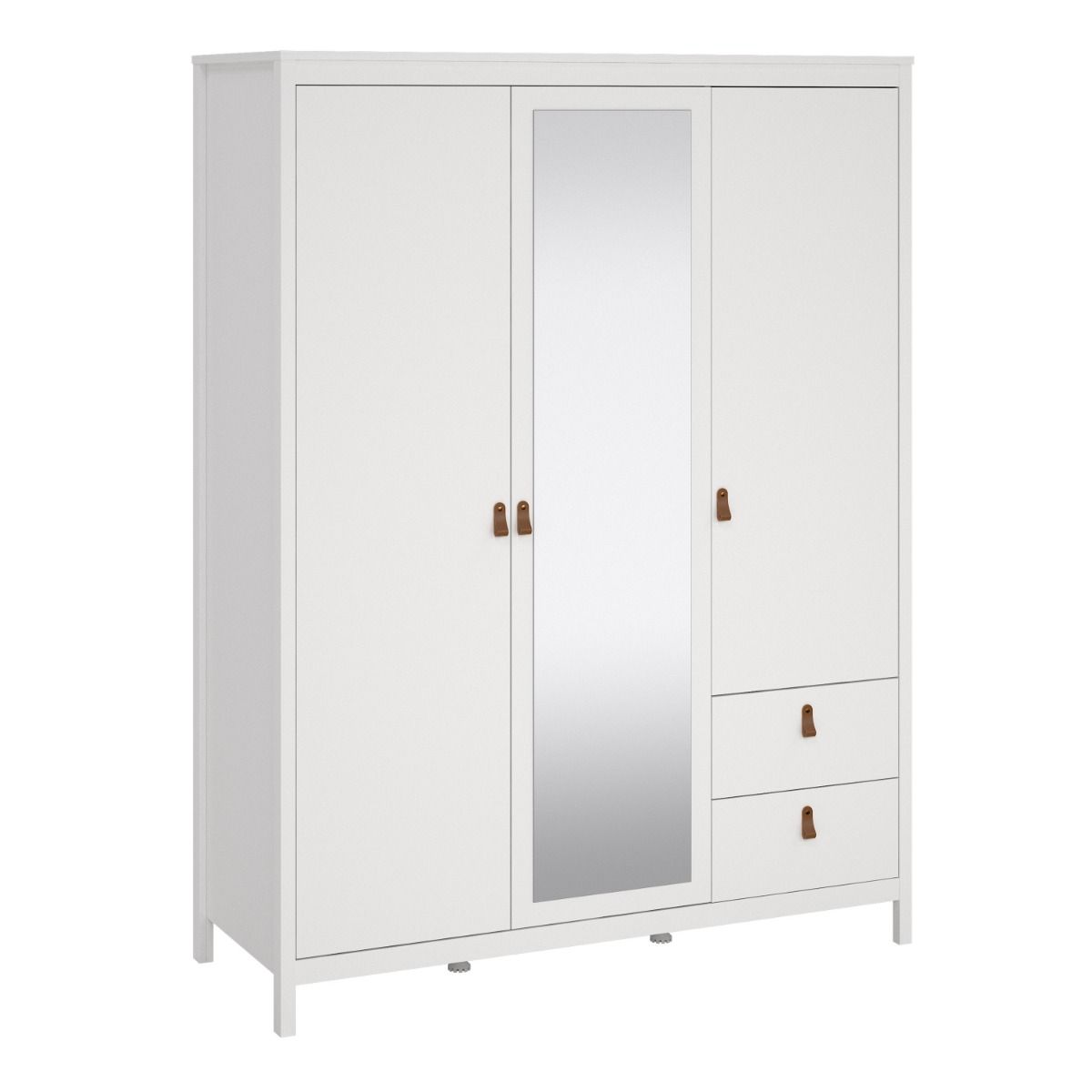 Mirrored Wardrobe With 3 Doors And 2 Drawers - Barcelona