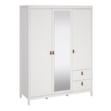 Mirrored Wardrobe With 3 Doors And 2 Drawers - Barcelona