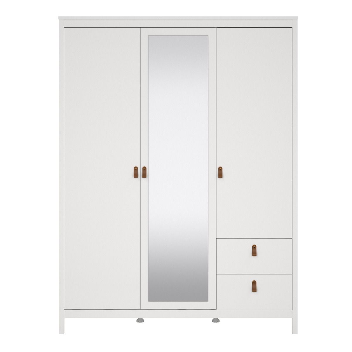 Mirrored Wardrobe With 3 Doors And 2 Drawers - Barcelona