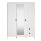 Mirrored Wardrobe With 3 Doors And 2 Drawers - Barcelona