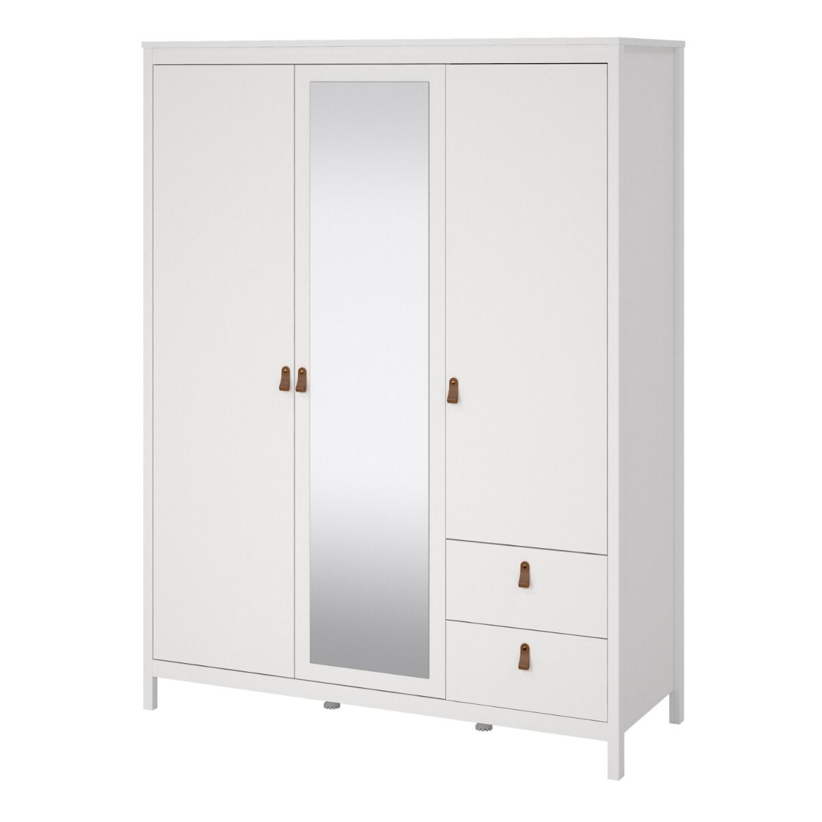 Mirrored Wardrobe With 3 Doors And 2 Drawers - Barcelona