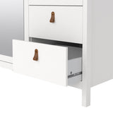 Mirrored Wardrobe With 3 Doors And 2 Drawers - Barcelona