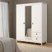 Mirrored Wardrobe With 3 Doors And 2 Drawers - Barcelona
