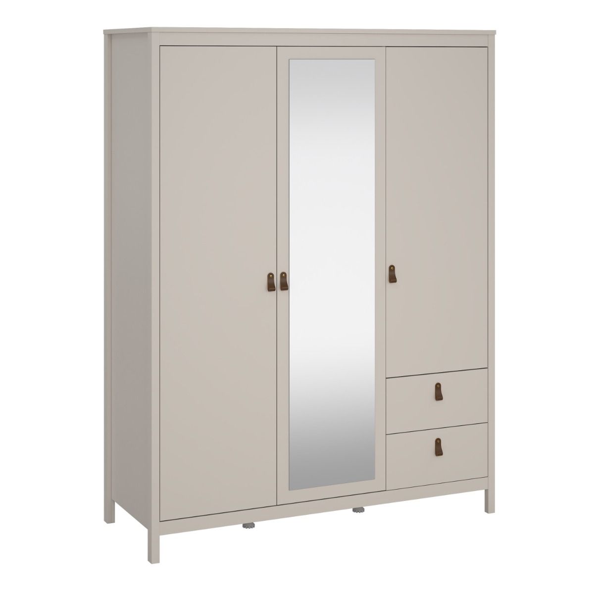 Mirrored Wardrobe With 3 Doors And 2 Drawers - Barcelona