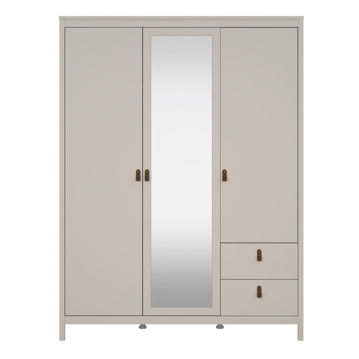Mirrored Wardrobe With 3 Doors And 2 Drawers - Barcelona