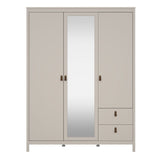 Mirrored Wardrobe With 3 Doors And 2 Drawers - Barcelona