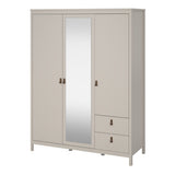 Mirrored Wardrobe With 3 Doors And 2 Drawers - Barcelona