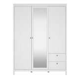 Mirrored Wardrobe With 3 Doors And 2 Drawers - Madrid