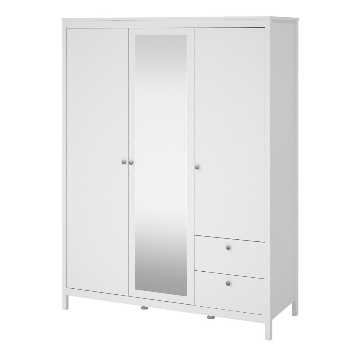 Mirrored Wardrobe With 3 Doors And 2 Drawers - Madrid