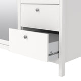 Mirrored Wardrobe With 3 Doors And 2 Drawers - Madrid