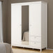 Mirrored Wardrobe With 3 Doors And 2 Drawers - Madrid
