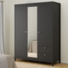 Mirrored Wardrobe With 3 Doors And 2 Drawers - Madrid