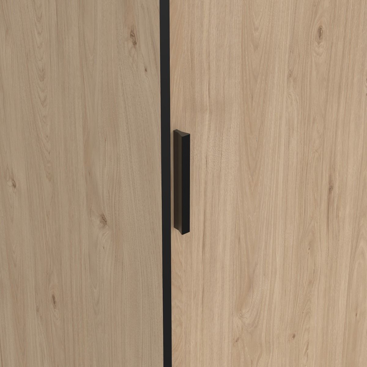 Mirrored Wardrobe With 3 Sliding Doors And 4 Drawers - Line