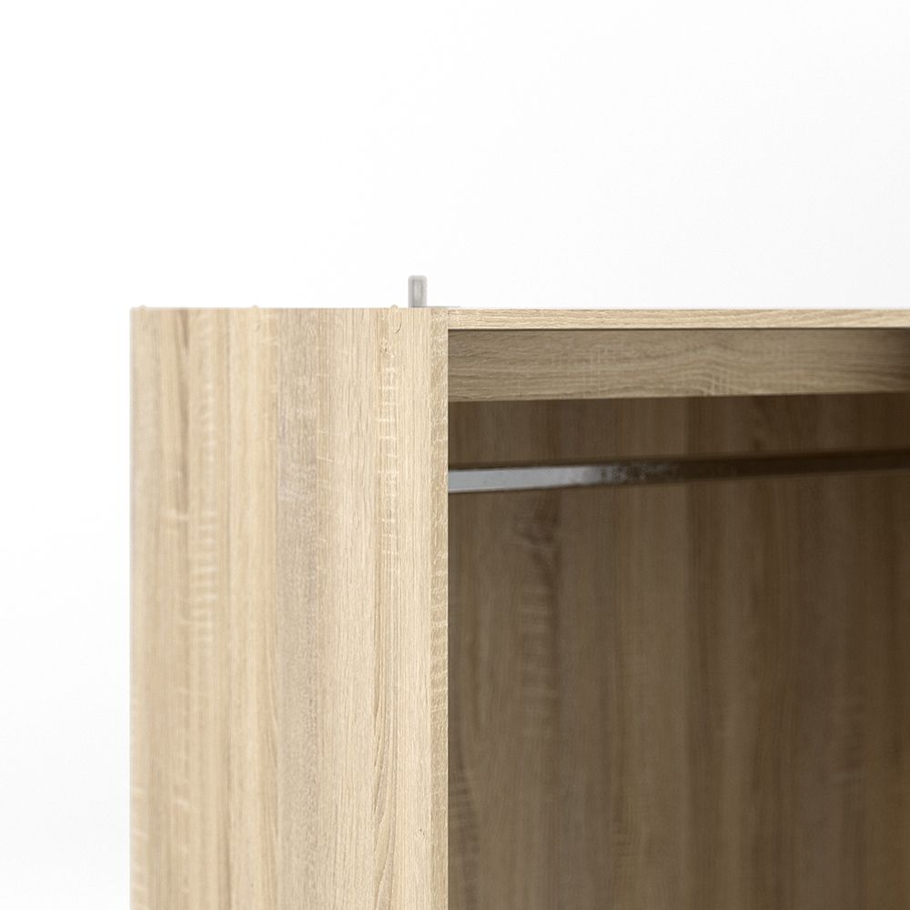 Mirrored Wardrobe With 3 Sliding Doors And 6 Drawers - Line