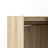 Mirrored Wardrobe With 3 Sliding Doors And 6 Drawers - Line