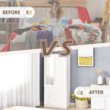 Mirrored Wardrobe 80cm Wide With 2 Doors And 3 Drawers - Velmora