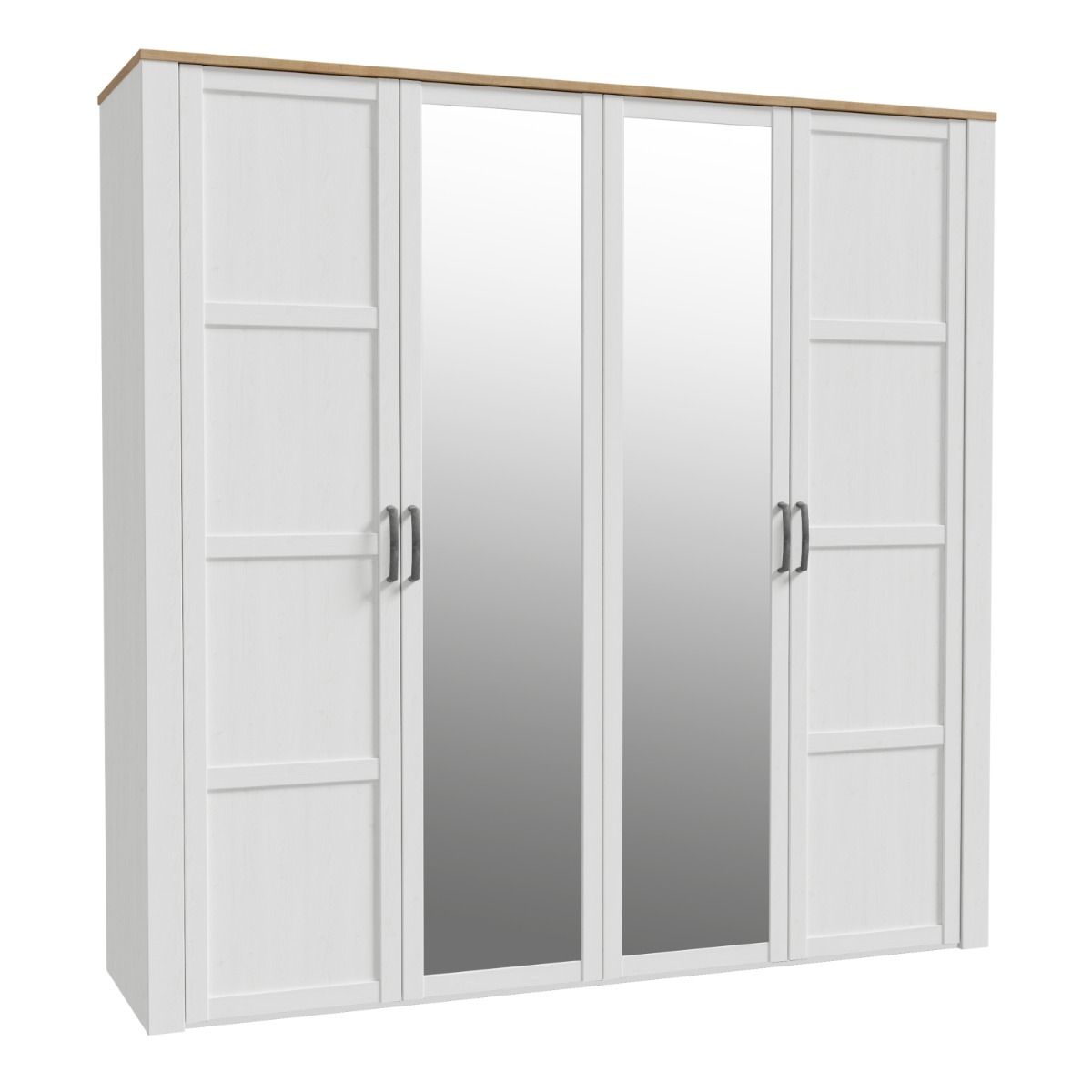 Mirrored Wardrobe Large With 4 Doors - Bohol