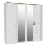 Mirrored Wardrobe Large With 4 Doors - Bohol