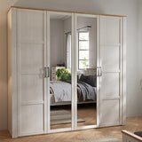 Mirrored Wardrobe Large With 4 Doors - Bohol